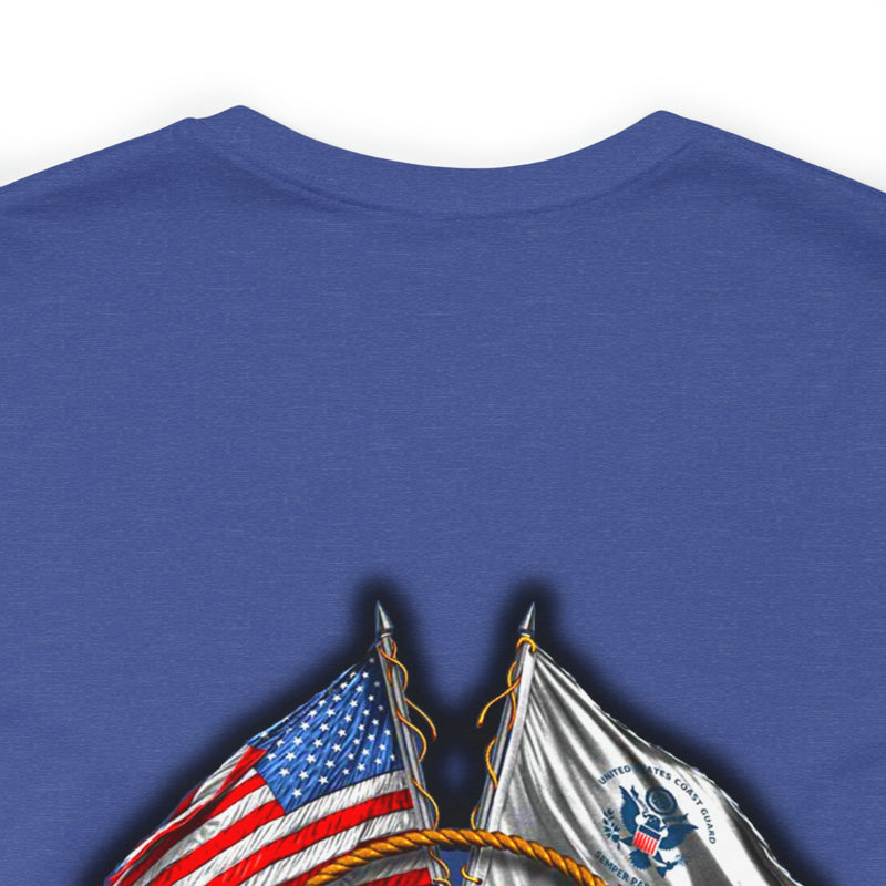 Guardians of the Coast: Military T-Shirt with 'Double Flag Coast Guard' Design