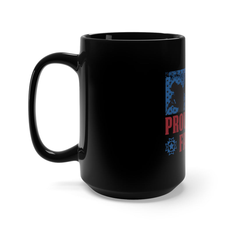 Proud Army Family 15oz Military Design Black Mug: Celebrating Strength and Unity