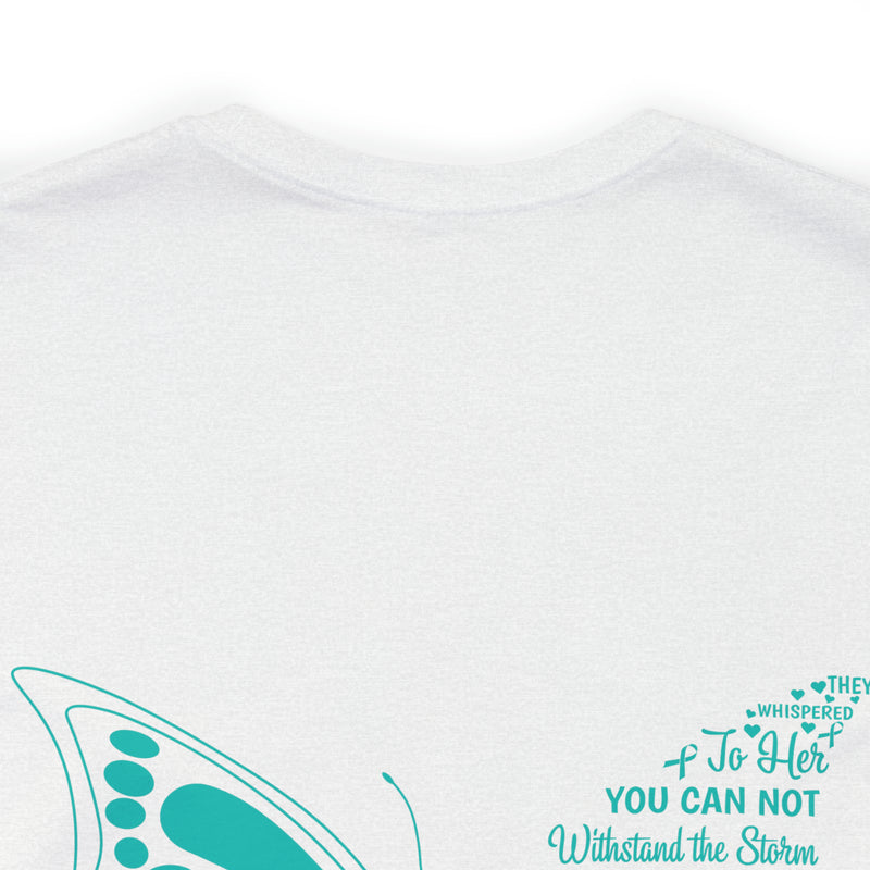 Resilient Wings: 'I AM THE Storm' PTSD Design Butterfly T-Shirt