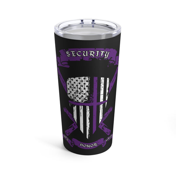 Thin Purple Line Security Guard 20 oz Tumbler