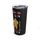 Proud to be an American 20oz Military Design Tumbler - Black Background