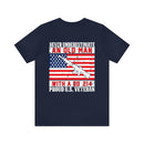 Pride & Power: U.S. Veteran Military Design T-Shirt - Never Underestimate an Old Man with a DD 214