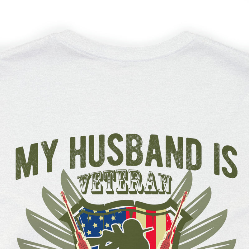 God's Badass: My Veteran Husband - Military Design T-Shirt Celebrating Strength and Support