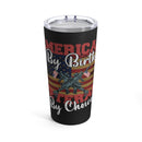 American by Birth, Veteran by Choice 20oz Military Design Tumbler: Embrace Your Patriotic Heritage!
