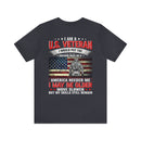 "Timeless Valor: 'U.S Veteran - Aging But Unyielding' T-Shirt - Celebrating Lifelong Skills & Dedication to America