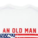 Pride & Power: U.S. Veteran Military Design T-Shirt - Never Underestimate an Old Man with a DD 214