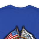 Guardians of the Coast: Military T-Shirt with 'Double Flag Coast Guard' Design
