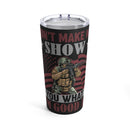 Unleash My Skills: 20oz Black Military Design Tumbler - A Warning from a Seasoned Veteran