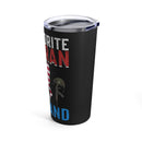 Forever Grateful: 20oz Black Military Design Tumbler for My Hero, My Husband - A Proud Veteran