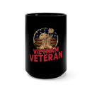 Legacy of Bravery: 15oz Military Design Black Mug - Honoring the Vietnam Veteran's Sacrifice and Service