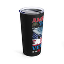Patriotic Commitment: 20oz Military Design Tumbler - American by Birth, Veteran by Choice - Embrace the Spirit of Service!