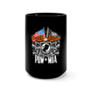 Remembering the Missing: 15oz Black Mug with Military Design - 'You Are Not Forgotten - POW MIA