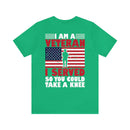 Defending Freedom: Military Design T-Shirt - 'I Am a Veteran - I Served So You Could Take a Knee