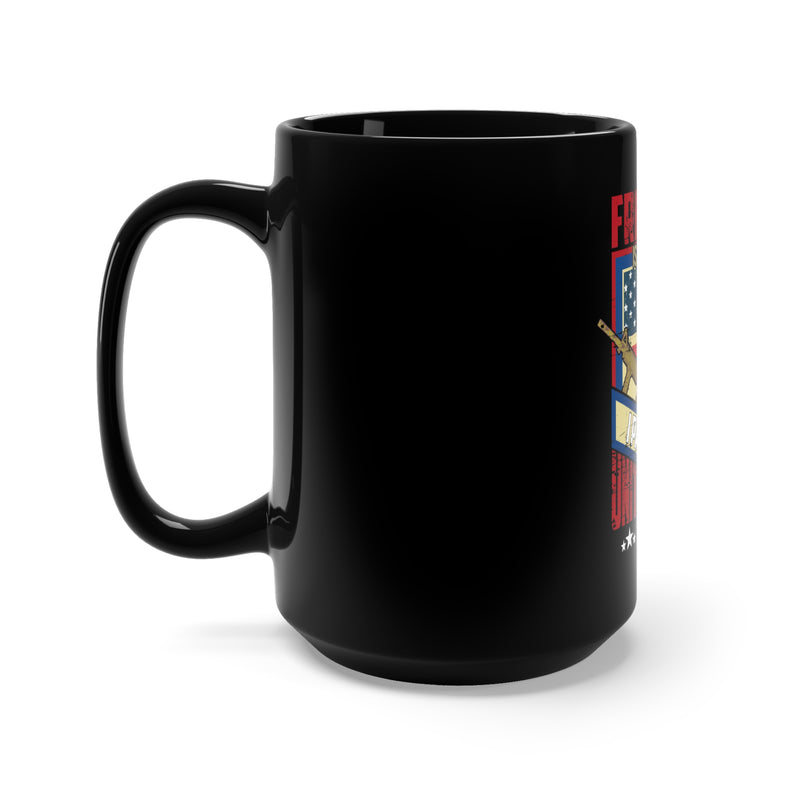 Freedom is Not Free: United States Veteran 15oz Military Design Black Mug - A Symbol of Sacrifice and Courage