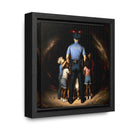A Shield Against the Darkness Framed Canvas