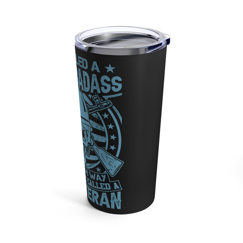 Cool Retired Badass - 20oz Military Design Tumbler with Black Background