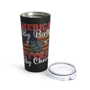 American by Birth, Veteran by Choice 20oz Military Design Tumbler: Embrace Your Patriotic Heritage!