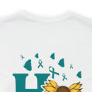 Radiating Hope: PTSD Design T-Shirt Spreading Awareness and Encouragement