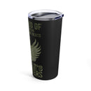 Proud of Many Things, But Nothing Beats Being a Veteran's Daughter 20oz Military Design Tumbler - Black Background