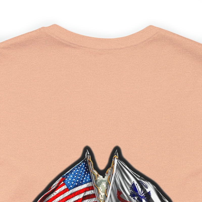 Patriotic Valor: Military T-Shirt with 'Double Flag Eagle U.S. ARMY' Design