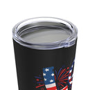 Love in Black: 20oz Military Design Tumbler with Heartwarming Message