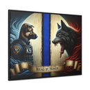 Bound by Honor: A Thin Line Against Evil Framed Canvas