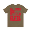 Red Friday Warrior: Military Design T-Shirt - On Friday We Wear Red
