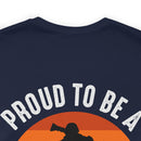 Combat-Ready Pride: Proud to Be a Veteran Military Design T-Shirt