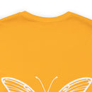 Butterfly Wings of Hope: Spreading PTSD Awareness with our Text Design T-Shirt