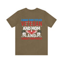 Dual Titles of Strength: Military Design T-Shirt - 'I Have Two Titles - Veteran and Mom, and I Rock Them Both!'