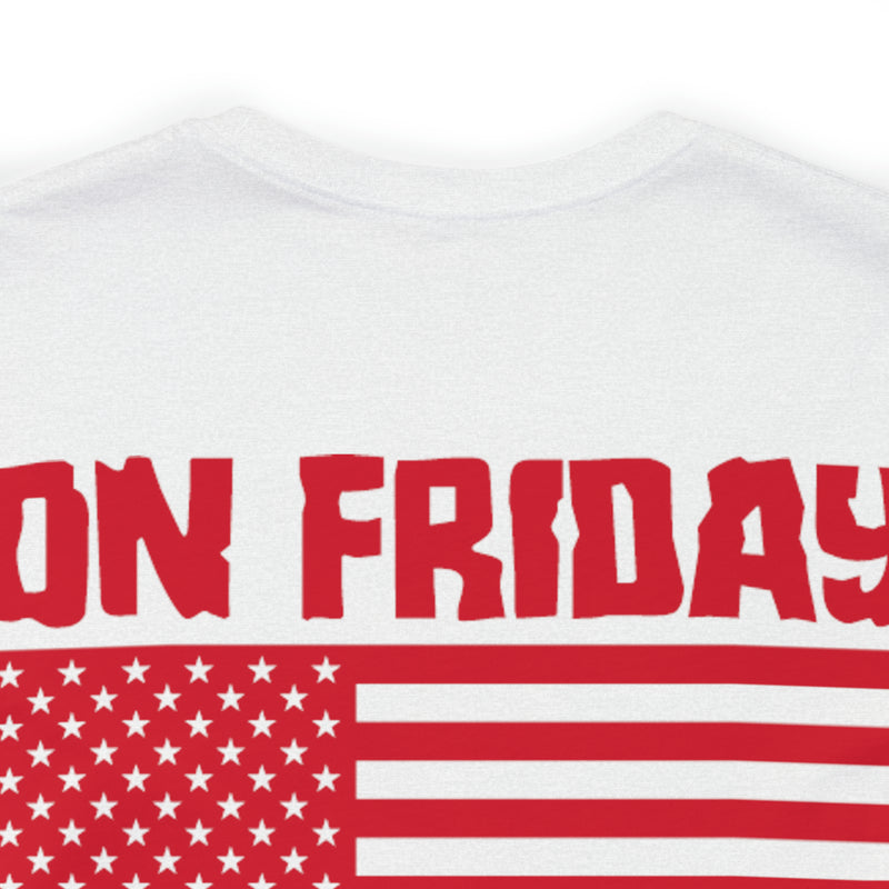 Red Friday Warrior: Military Design T-Shirt - On Friday We Wear Red