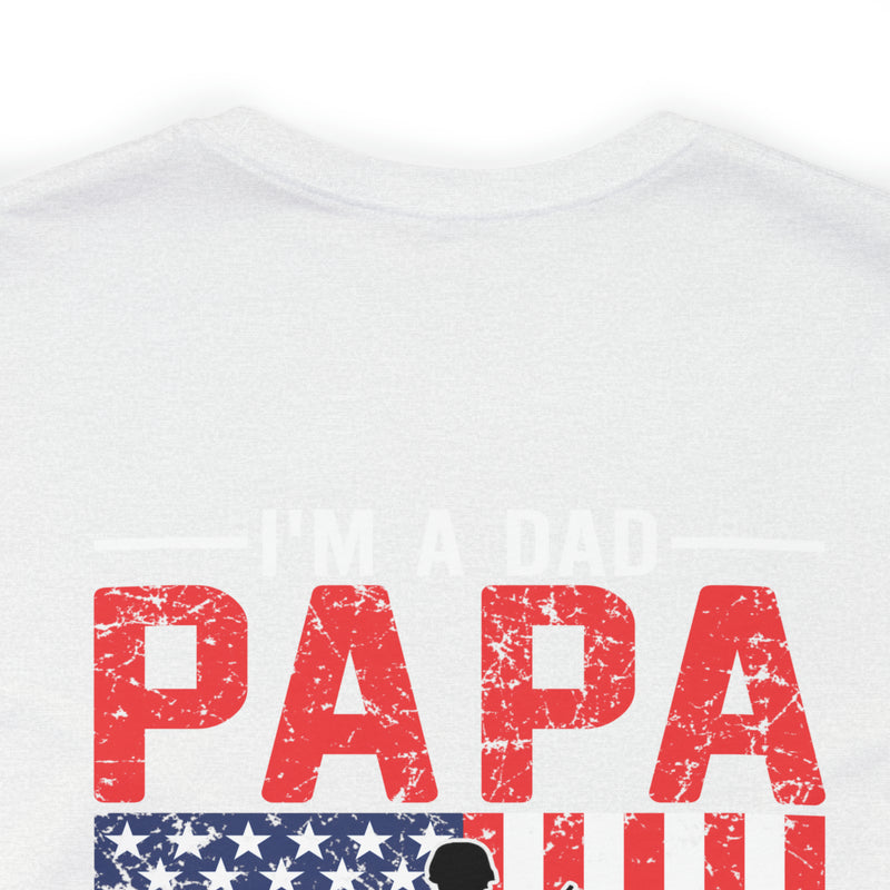 Fearless Father: Dad, Papa, Veteran - Military Design T-Shirt Celebrating Courage and Love