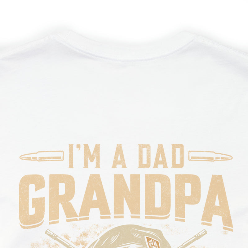 Fearless Patriarch: 'I'm a Dad, Grandpa, and a Veteran - Nothing Scares Me' Military Design T-Shirt