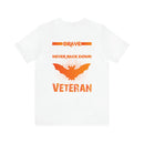 Brave Hearts Never Back Down: Military Design T-Shirt Honoring Veterans' Bravery