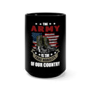 Noble Defenders: 15oz Military Design Black Mug Celebrating the Army