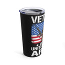 U.S. Army Veteran: 20oz Military Design Tumbler - Black Background Edition