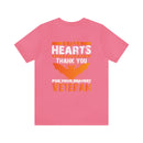 Brave Hearts Never Back Down: Military Design T-Shirt Honoring Veterans' Bravery