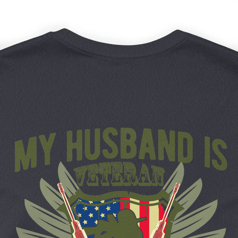 God's Badass: My Veteran Husband - Military Design T-Shirt Celebrating Strength and Support