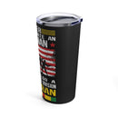 Fearless Airborne Vet: 20oz Military Design Tumbler - Black Background Edition