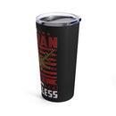 Priceless Legacy: 20oz Black Military Design Tumbler - 'Being a Veteran is an Honor, Being a Grandpa is Priceless'