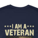 Unwavering Oath: I Am a Veteran - Military Design T-Shirt with Timeless Commitment