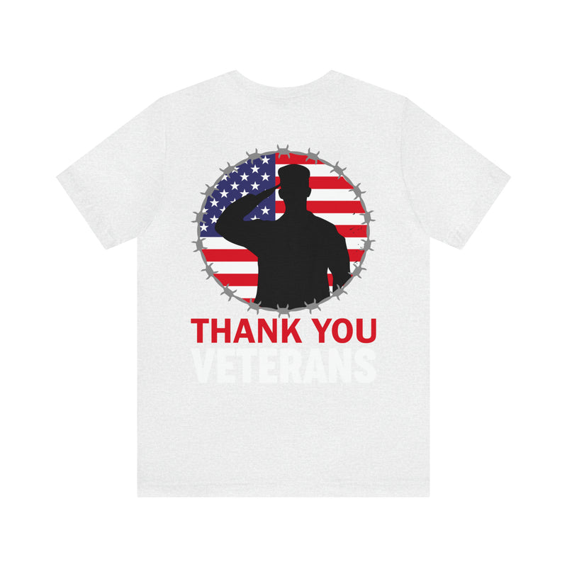 Gratitude Unveiled: Thank You Veterans Military Design T-Shirt