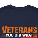 Veterans: Defenders of Freedom Military Design T-Shirt - Thank You for Your Unparalleled Service!