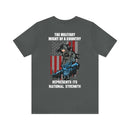 Mighty Reflection: 'The Military Might Represents National Strength' Military Design T-Shirt