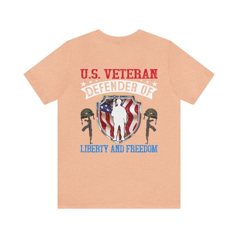 Military Design T-Shirt: U.S. Veteran - Defender of Liberty and Freedom