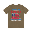 USA-Made Valor: Military Design T-Shirt - American Veteran, Serving with Honor