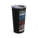 Straight Talk with a Veteran: 20oz Black Military Design Tumbler - 'I Am an Army Veteran, I Can Fix Stupid, But Brace Yourself for the Sting'