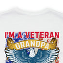 Proud Veteran Grandpa: Military Design T-Shirt - Defender of Strangers, Guardian of Grandkids
