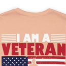 Defending Freedom: Military Design T-Shirt - 'I Am a Veteran - I Served So You Could Take a Knee