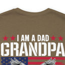 Fearless and Proud: Military T-Shirt - 'I Am a Dad, Grandpa, and a Veteran - Nothing Scares Me